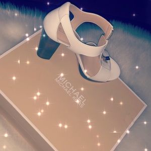 Beautiful white Michael Kors heels
